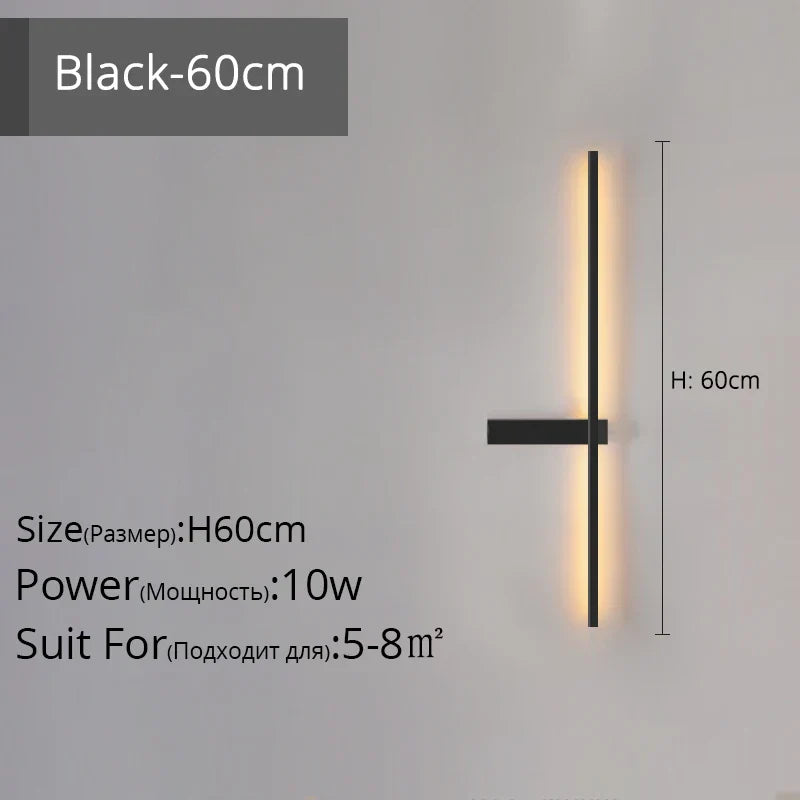 DecorBites™ LED Wall Lamp, Modern Minimalist Design, Aluminum, Indoor Lighting, Gold/Black, AC85-260V