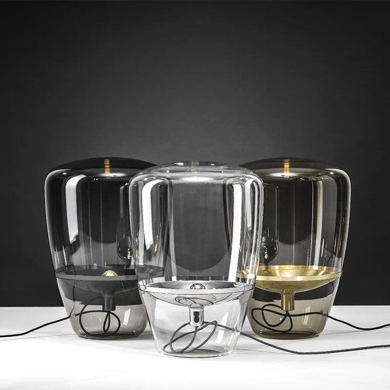 DecorBites™ Glass Table Lamps Indoor Bedside Lamp for Living Room LED Lighting