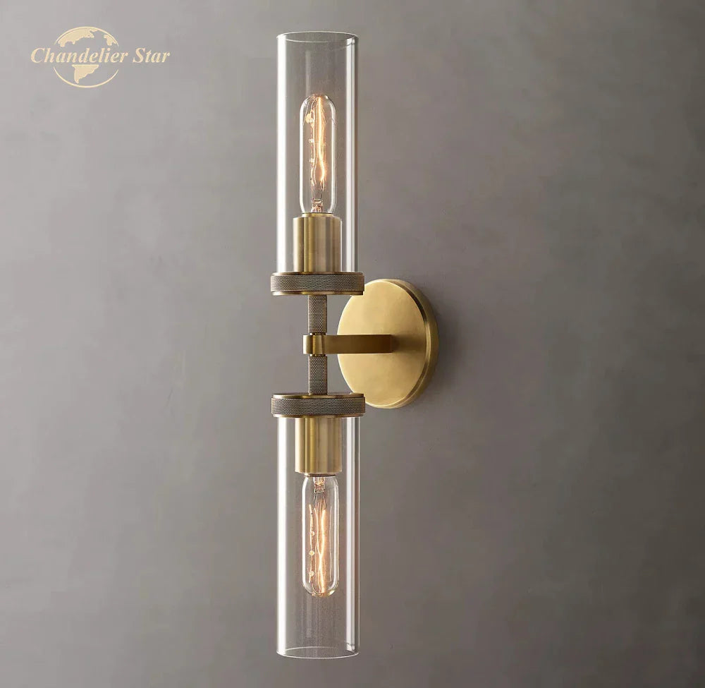 DecorBites™ Knurled Linear Glass Sconce LED Wall Lamp for Modern Lighting Décor