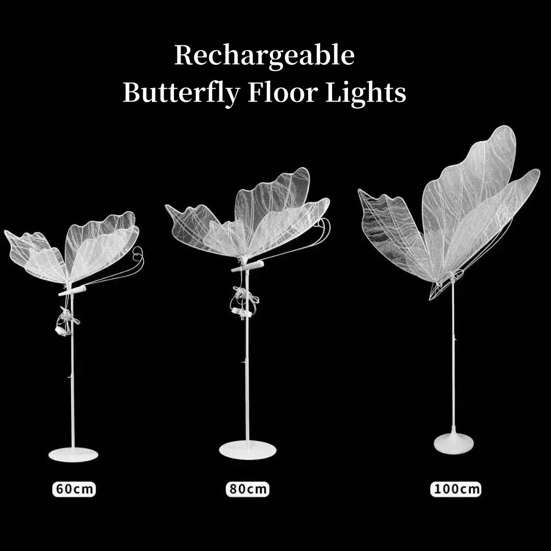 DecorBites™ Lace Romantic Butterfly LED Floor Light for Wedding Decor & Party Stage