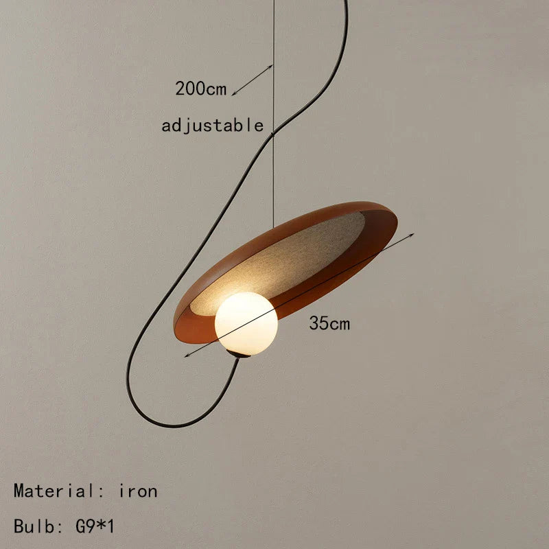 Magnetic Attraction White Metal Pendant Light
