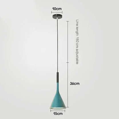 Nordic Black Metal Pendant Light With E27 Socket