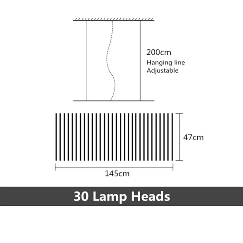 Decorbites™ Lámpara de techo LED para isla de cocina, salón, comedor, barra de iluminación