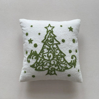DecorBites™ Christmas Cartoon Embroidered Pillow Cover Set, Festive Decorative Cushions
