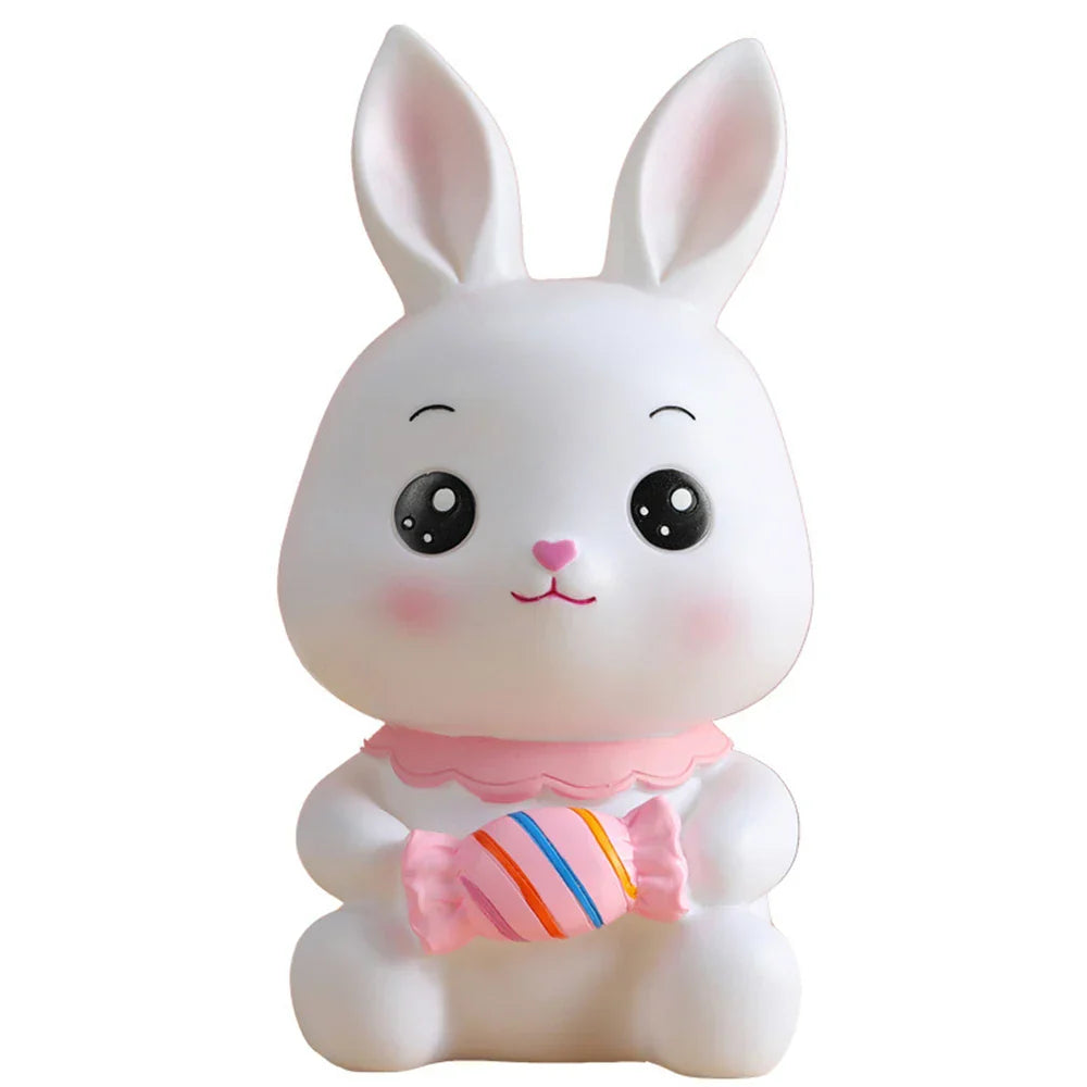 DecorBites™ Bunny Piggy Bank Money Box Kids Saving Toy - Cute Easter Rabbit Figurine