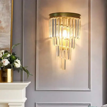 DecorBites™ Glass Rod Crystal Wall Sconce: Modern Luxury Bedroom Living Room Light