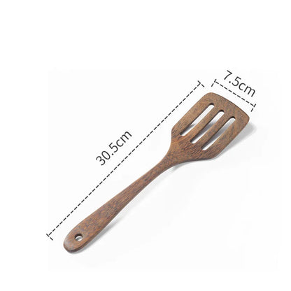 DecorBites™ Kitchen Utensils Set: Non-Stick Cookware with Wooden Handles