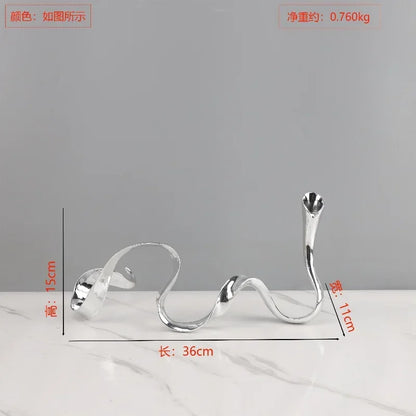 Centro de mesa DecorBites™ Portavelas geométrico dorado