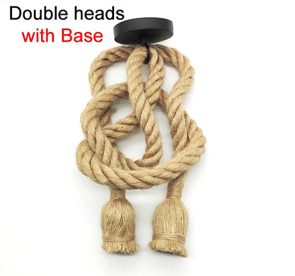 DecorBites™ Hemp Rope Pendant Lights for Kitchen Cafe Bar Decor by Loft E27 Rope Light Base