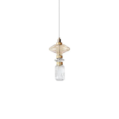 DecorBites™ Ballet Pendant Lamp Clear Amber Glass Shade Restaurant Bedroom Lighting