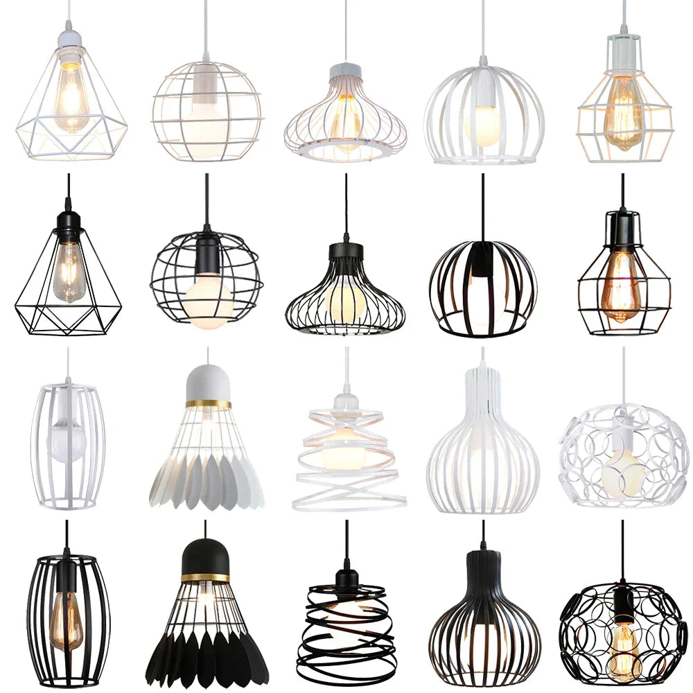 Lámpara colgante de bola metálica industrial Decorbites™ para dormitorio e isla de cocina