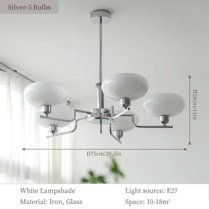 ثريا زجاجية معلقة من DecorBites™ Bauhaus لغرفة النوم وغرفة المعيشة وغرفة الطعام ومصباح السقف