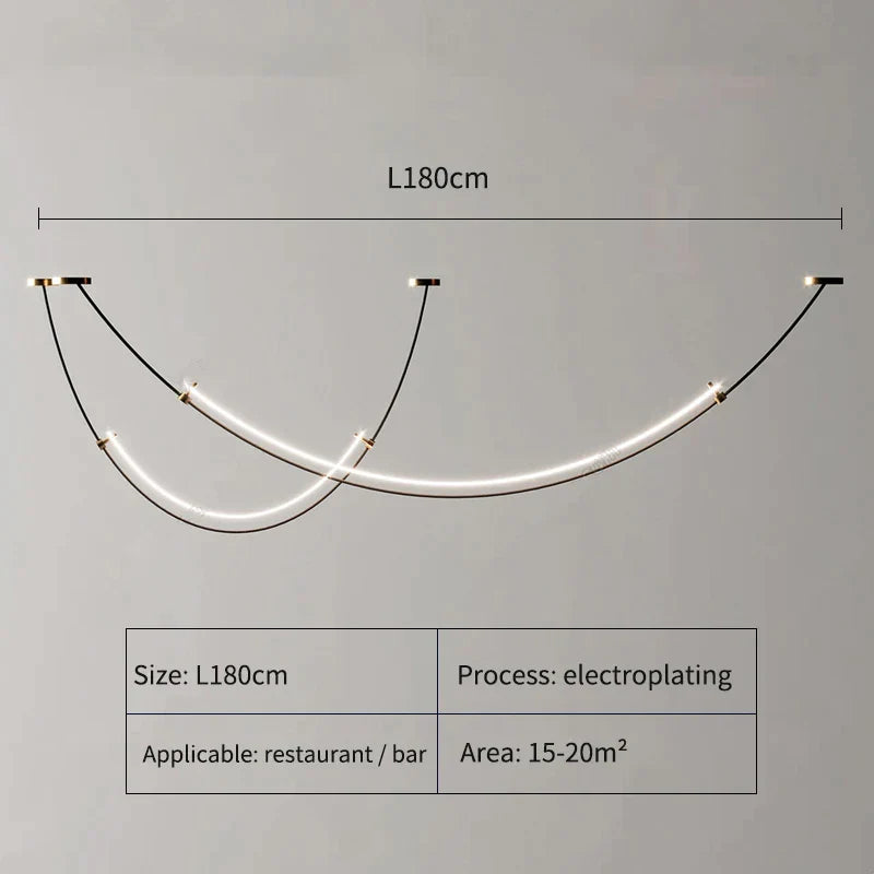 DecorBites™ Designer Arc Line Restaurant Lighting Chandelier