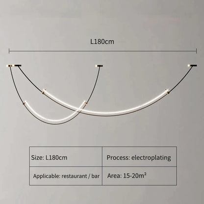 DecorBites™ Designer Arc Line Restaurant Lighting Chandelier