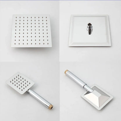 مجموعة دش الحمام DecorBites™ مقاس 8 بوصات من الكروم مع ارتفاع قابل للتعديل وصنبور محمول باليد