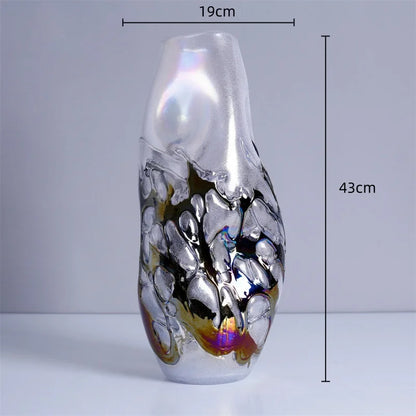 DecorBites™ Gradient Glass Vase for Home Decor and Floral Arrangements