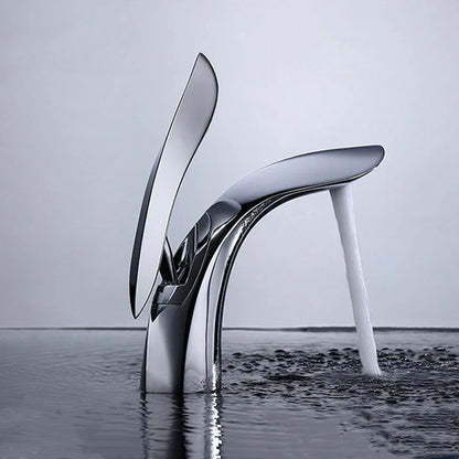 DecorBites™ Brass Basin Faucet: Hot & Cold Water Mixer for Bathroom Vanity Sink