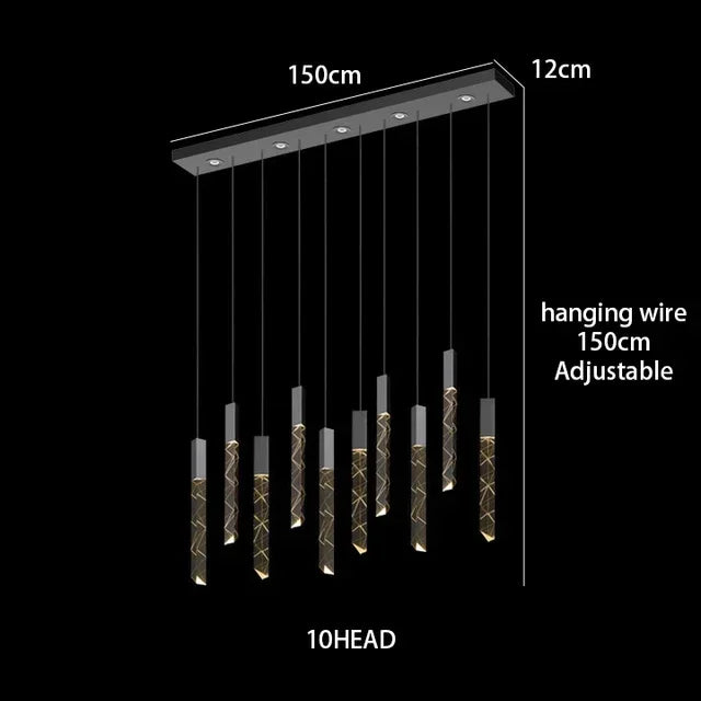 DecorBites™ Crystal Chrome LED Chandelier: Luxury Duplex Stair Loft Pendant Light for Living Room