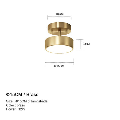 DecorBites™ Brass LED Ceiling Chandelier: Adjustable, Modern Fixture for Bedroom, Living Room, Kitchen, Aisle.