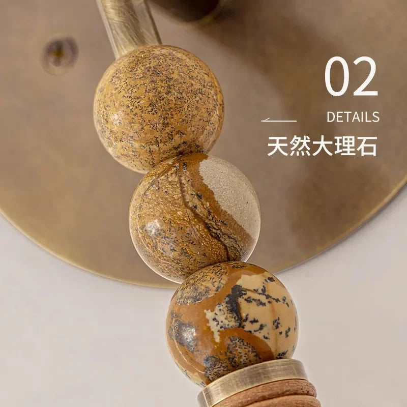 DecorBites™ Elegant Marble Copper Wall Lamp for Living Room, Study, Hotel, Restaurant