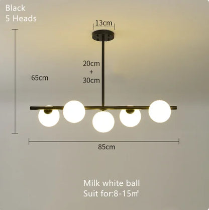 DecorBites™ Gold Glass Ball LED Pendant Light for Kitchen Dining Room Lighting