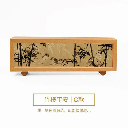 DecorBites™ Chinese Wind Lamp Tabletop Painting Creative Night Light Bedroom Decor