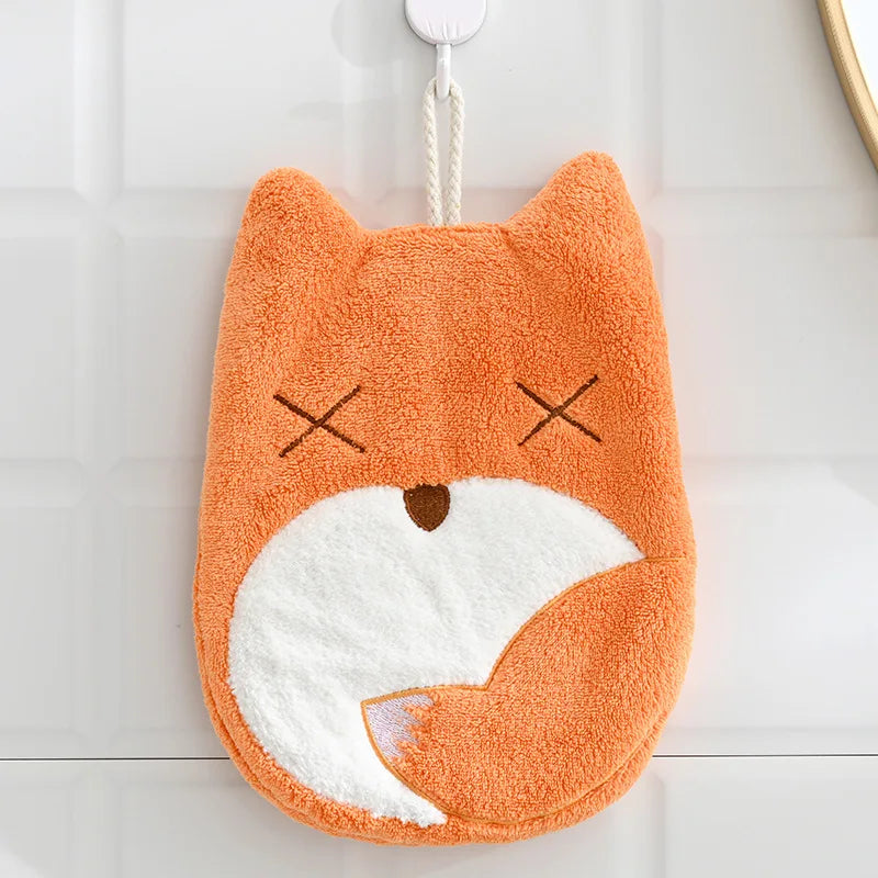 DecorBites™ Elephant Hippo Microfiber Children's Hand Towel