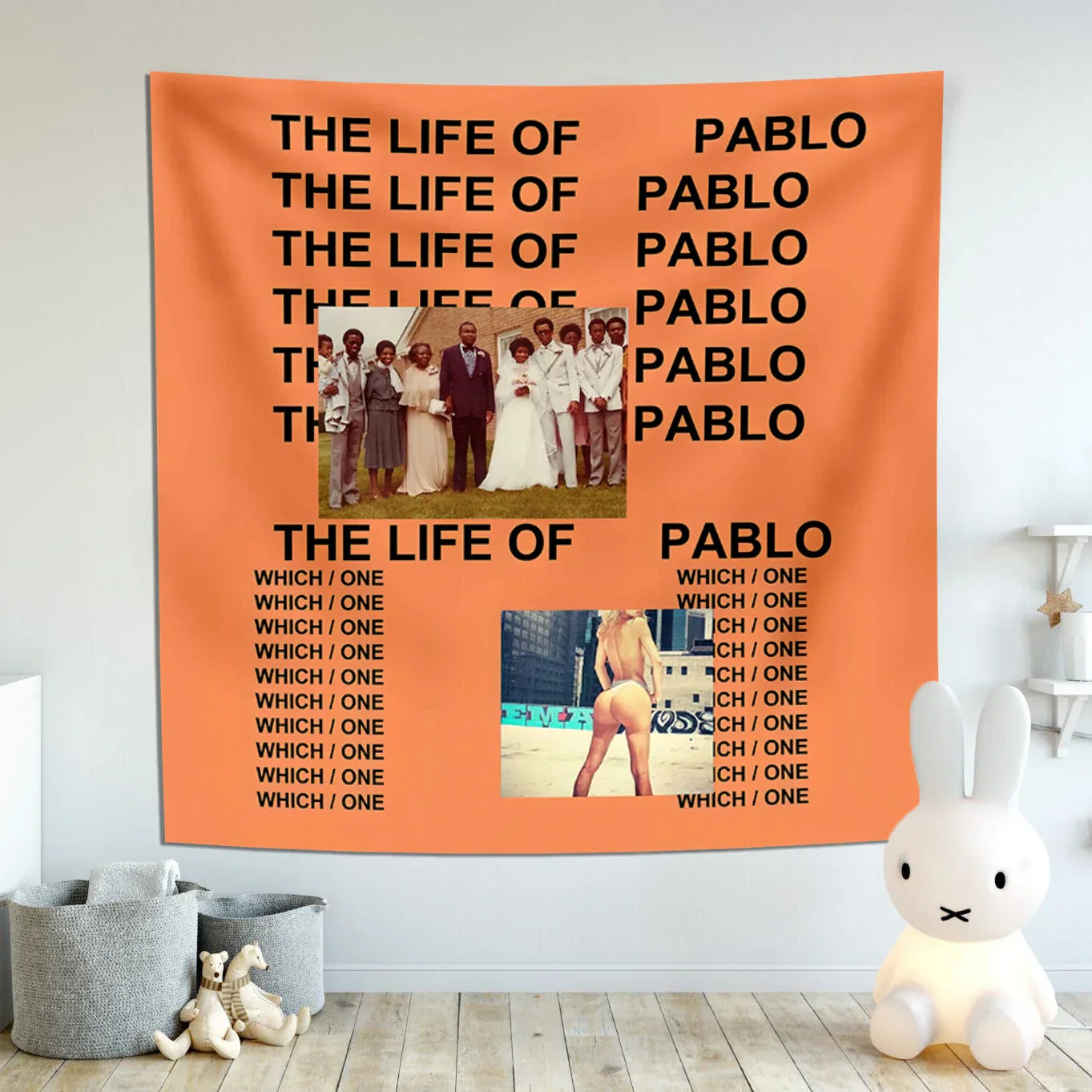 DecorBites™ Kanye's West Wall Tapestry: Music Album Cover Poster for Bedroom Decoration