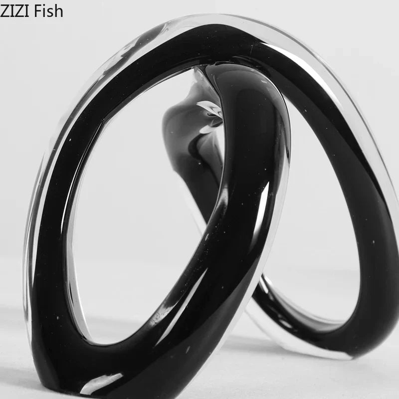 Glass Geometric Knot Sculpture
