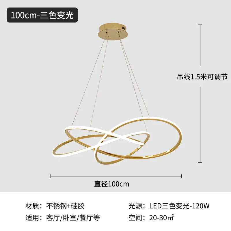 DecorBites™ Clover Stainless Steel Pendant Lamp, Luxe Four Leaf, 3 Colors