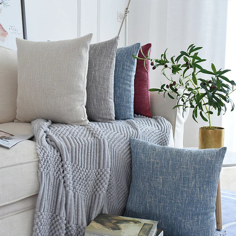 Funda de cojín DecorBites™ de lino y algodón, 100% poliéster, para decoración del hogar