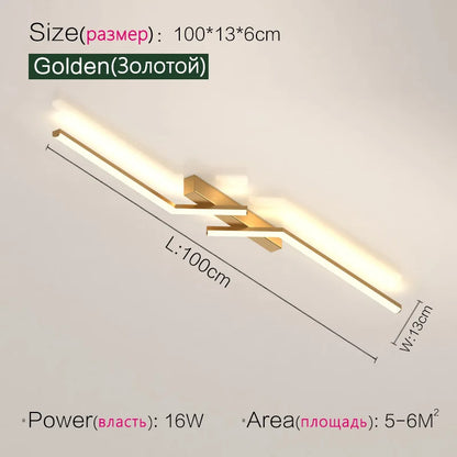 DecorBites™ LED Strip Ceiling Lights: Modern Minimalist Corridor & Balcony Lighting