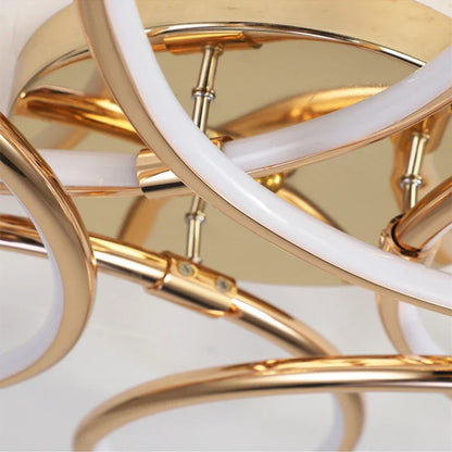 ديكوربايتس™ مصابيح سقف من الألومنيوم الذهبي لغرفة المعيشة وغرفة النوم والمطبخ وغرفة الأطفال