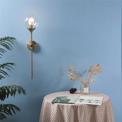 DecorBites™ Golden Glass Ball LED Wall Lamps with Touch Switch, Modern Nordic Decor Lighting