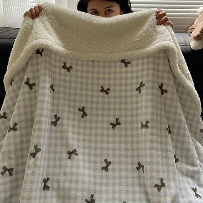 Manta de forro polar DecorBites™ | Chal multiusos para oficina y hogar | Manta suave y cálida