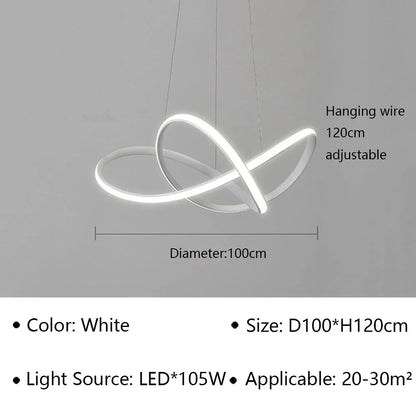 DecorBites™ LED Pendant Light Modern Luster for Living Dining Hall Bedroom Hotel Decor