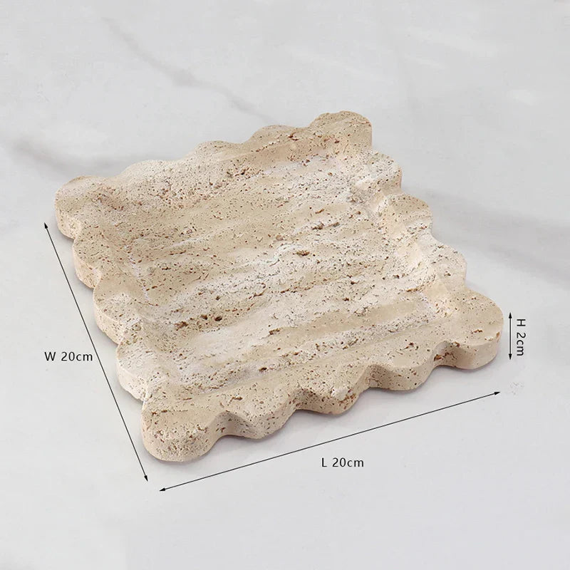 DecorBites™ Calacatta Viola Marble Tray: Luxury Vanity & Kitchen Decor Tray