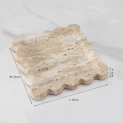DecorBites™ Calacatta Viola Marble Tray: Luxury Vanity & Kitchen Decor Tray