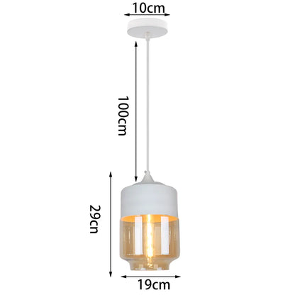 DecorBites™ Glass Shade Pendant Light, Industrial Kitchen Restaurant Decor Lighting