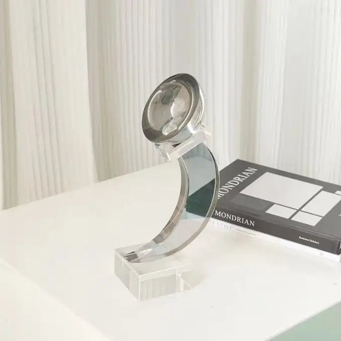 ديكوربايتس™ زينة رفوف الكتب الزجاجية الكريستالية الهندسية