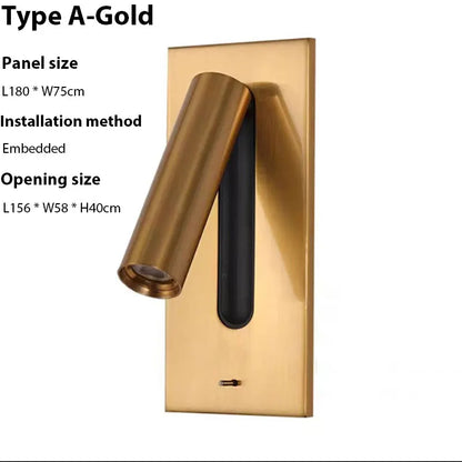 DecorBites™ LED Wall Sconce Adjustable Reading Light for Hotel Bedroom, USB Charging