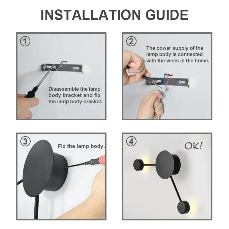 DecorBites™ LED Wall Lamp Modern Minimalist Bedroom Living Room Lighting