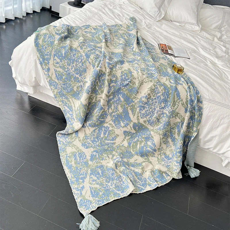 DecorBites™ Bohemian Knitted Blanket for Picnic, Office, Bedroom, Sofa, Nap - Multi Purpose Cover