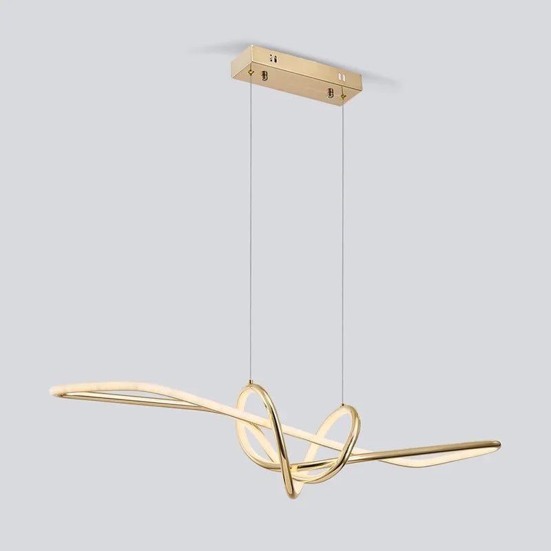 DecorBites™ Gold LED Chandeliers: Modern Kitchen & Restaurant Lighting Fixtures