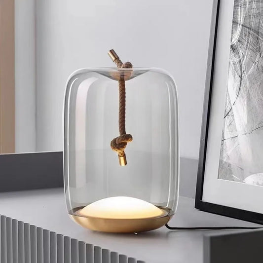 DecorBites™ Brokis Knot Table Lamp Glass Nordic Light for Living Room Bedroom Decor.