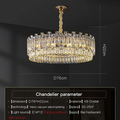 DecorBites™ Crystal Chandelier: Modern High-End Luxury for Living, Dining & Master Bedrooms