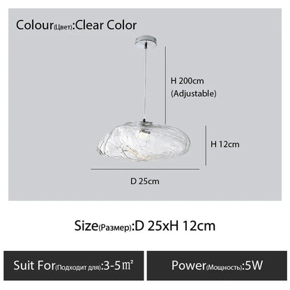 DecorBites™ Glass Cloud Chandelier LED Pendant Lamp for Villa Staircase & Hotel