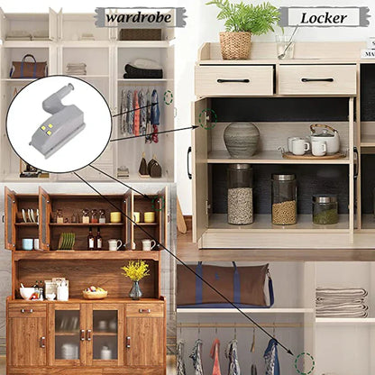 DecorBites™ LED Hinge Sensor Lights for Cabinet Wardrobe Kitchen Closet Bedroom