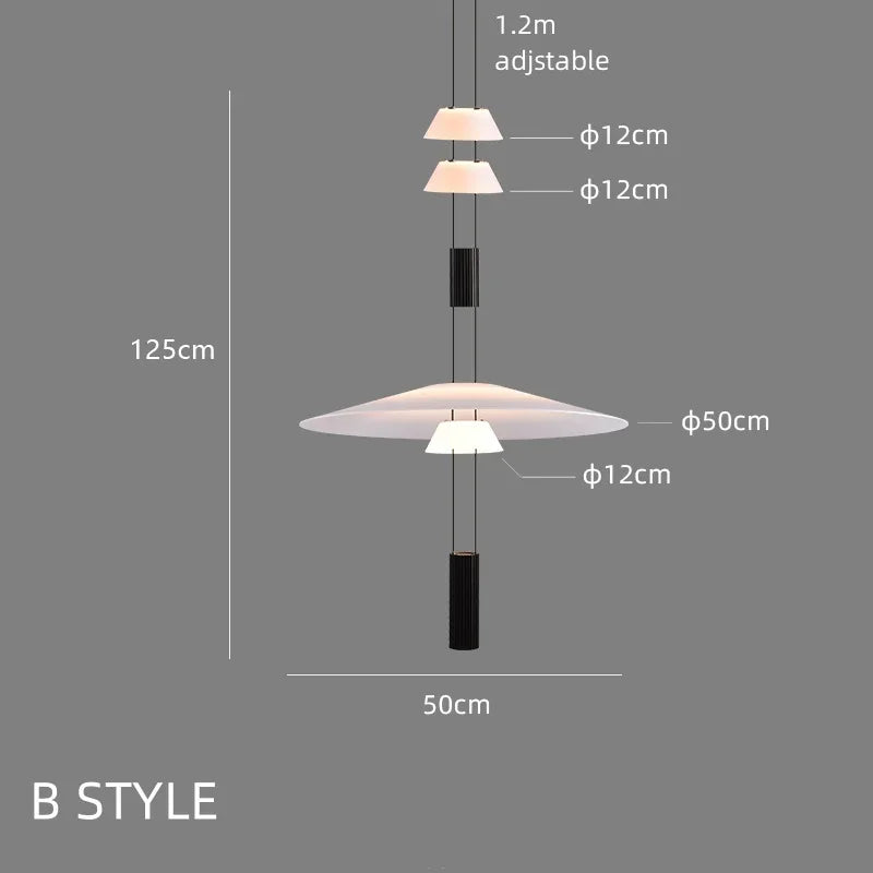 DecorBites™ Circular Pendant Light: Modern Minimalist Hanging Lamp for Living Room, Dining, Bar