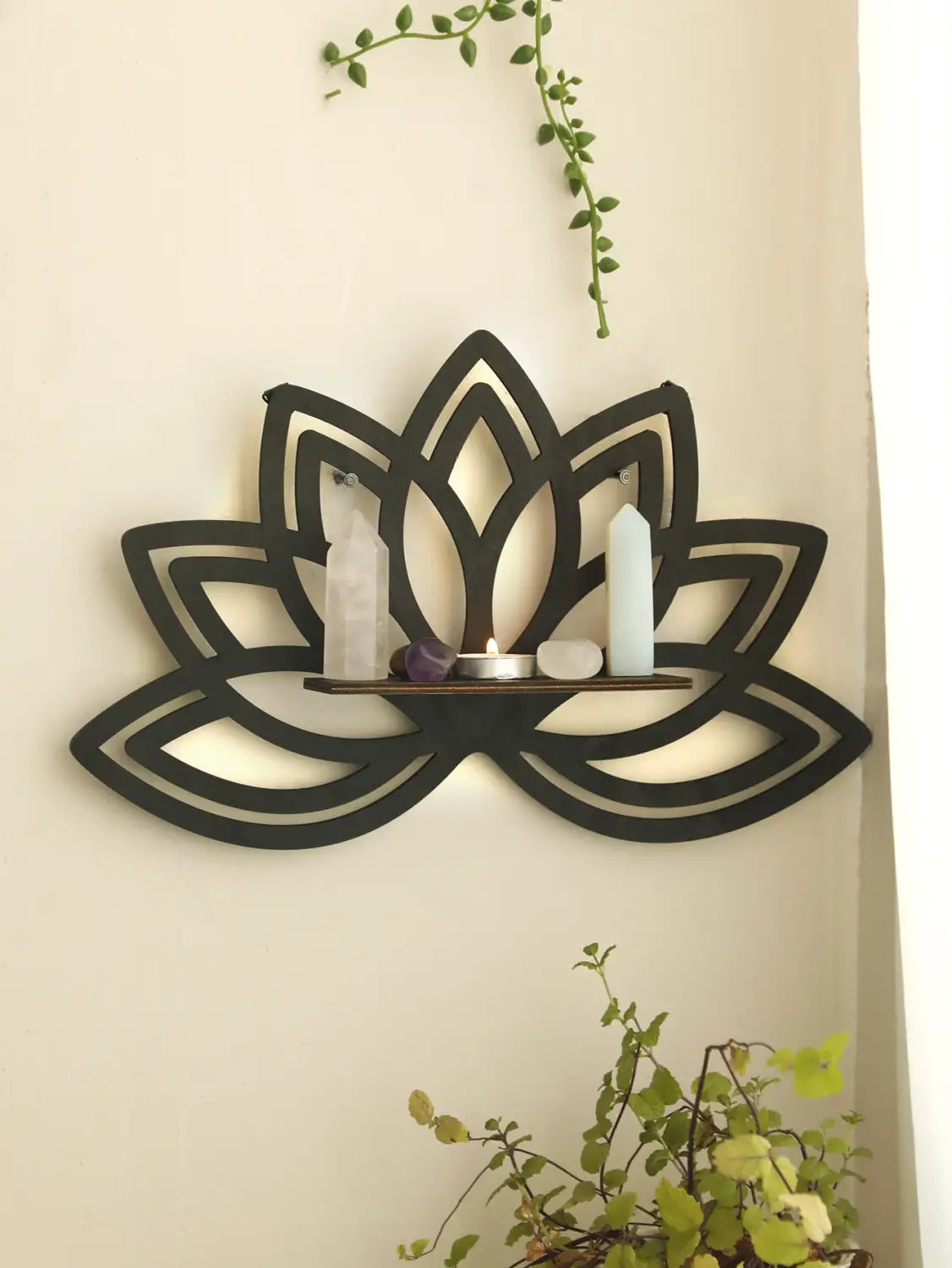 DecorBites™ Lotus Floating Wall Shelf - Multi-Style Home Decor